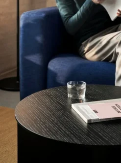 HAY Slit Wood bord, 35 cm, högt, svart