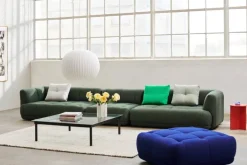 HAY Slit Wood bord, 35 cm, högt, godisrött