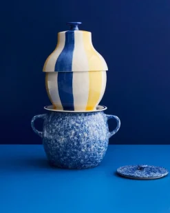 HAY Sobremesa Stripe kakburk, blå - gul