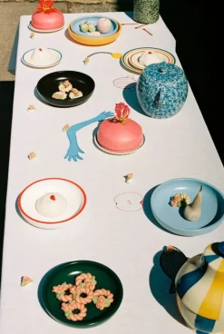 HAY Sobremesa Stripe kakburk, blå - gul