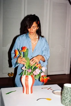 HAY Sobremesa Stripe vas, S, röd