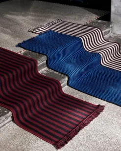 HAY Stripes and Stripes ullmatta, 200 x 60 cm, cream