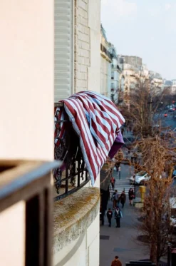 HAY Été påslakan, bordeaux - himmelsblå
