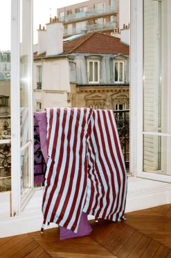 HAY Été påslakan, bordeaux - himmelsblå
