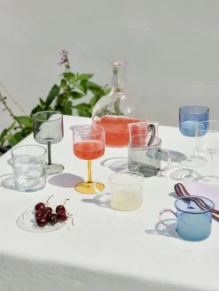 HAY Tint vinglas, 2 st, blå - klar