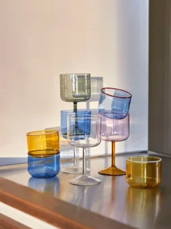 HAY Tint vinglas, 2-pack, rosa - gult