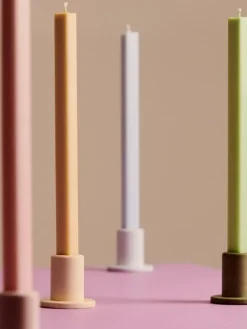 HAY Tube ljushållare, S, betong, ljusblå