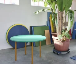 HAY Two-Colour bord, 120 cm, ockra - mintgrön