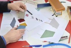 HAY Two-Colour bord, 200 x 90 cm, ockra - ljusgrå