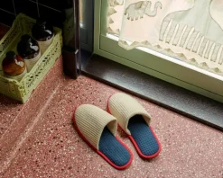 HAY Waffle tofflor, one size, krämmulti