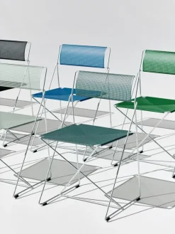 HAY X-Line stol, varmglaserad - powder blue