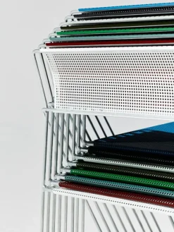 HAY X-Line stol, varmglaserad - järnröd