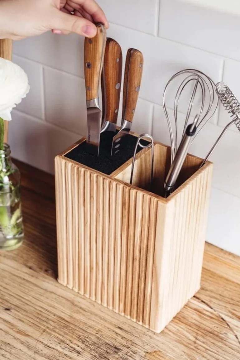 Heirol Woody knivblock/hållare, ask