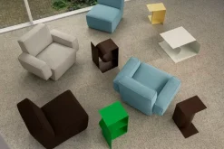 Hem Glyph Alpha sidobord, grå vit