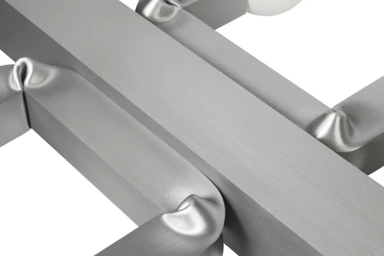 Hem Knuckle Linear ljuskrona, borstat aluminium