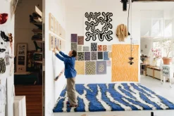 Hem Monster matta, 250 x 350 cm, ultramarinblå - off white