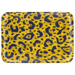 Hem Monster, rektangulär bricka, M, ockragul - grå - svart