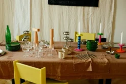 Hem Pesa ljusstake, låg, magenta - orange