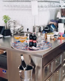 Hem Pesa ljusstake, låg, magenta - orange