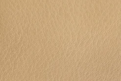 Hem Puffy ottoman, sandfärgat läder - rostfritt stål