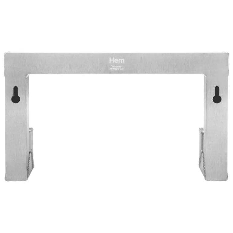 Hem Tig Hook, två krokar, borstat aluminium