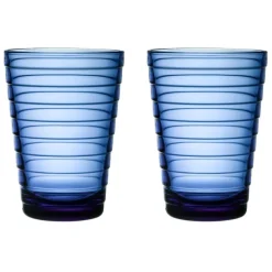 Iittala Aino Aalto glas 33 cl, 2-pack, ultramarinblå