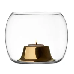 Iittala Kaasa värmeljushållare, klar - roséguld