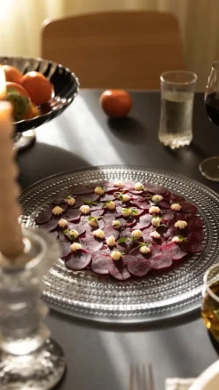 Iittala Kastehelmi tallrik 315 mm, linne