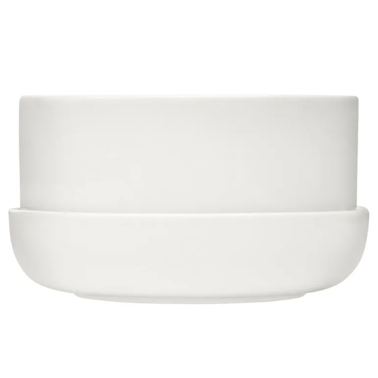 Iittala Nappula blomkruka med fat, 240 x 130 mm, vit