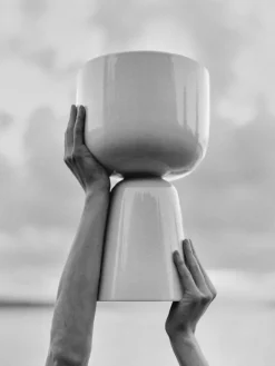 Iittala Nappula blomkruka, 400 x 245 mm, vit