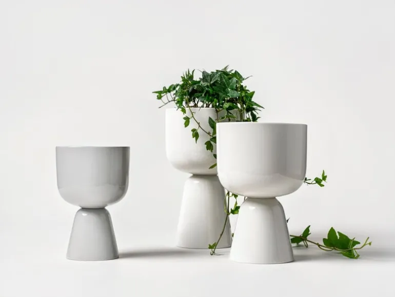 Iittala Nappula blomkruka, 230 x 155 mm, blekgrå