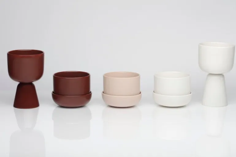 Iittala Nappula blomkruka med fat 170 x 130 mm, vit