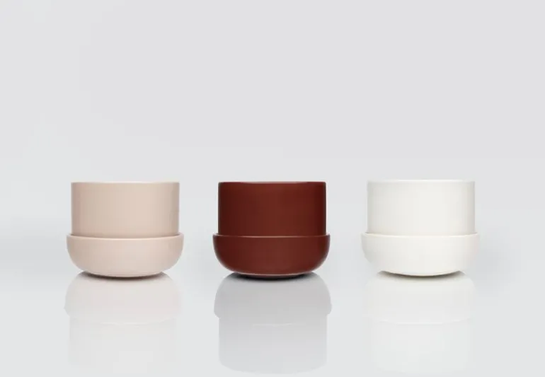 Iittala Nappula blomkruka med fat 170 x 130 mm, vit