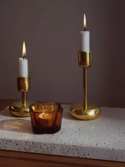 Iittala Nappula ljushållare 183 mm, mässing