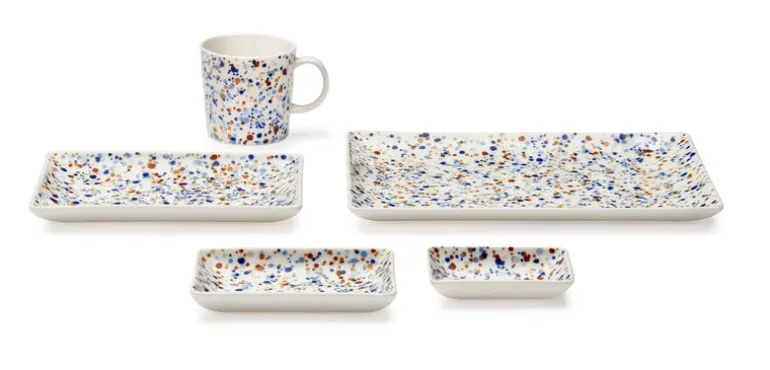 Iittala OTC Helle A7 tallrik, 7 x 10 cm, blå - brun