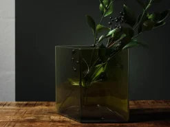 Iittala Ruutu vas, 205 x 180 mm, grön