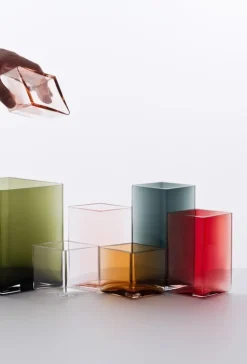 Iittala Ruutu vas, 205 x 180 mm, grön