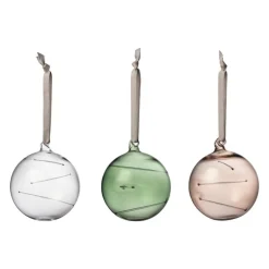 Iittala Sun, boll, 80 mm, 3-pack, klar - grön - linne