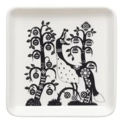 Iittala Taika tallrik, fyrkantig, 12 x 12 cm, svart