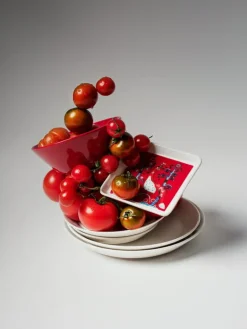 Iittala Taika tallrik, fyrkantig, 12 x 12 cm, röd