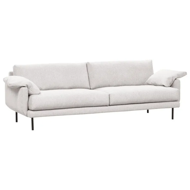 Interface Bebé soffa, 226 cm, beige Muru 472 - svart metall