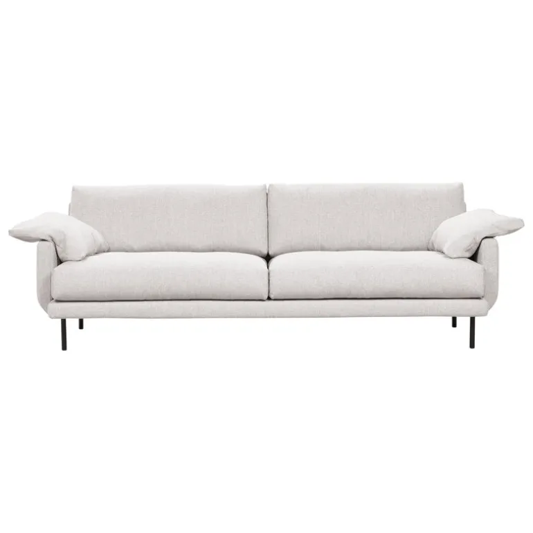 Interface Bebé soffa, 226 cm, beige Muru 472 - svart metall