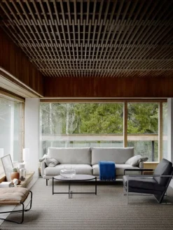 Interface Bebé soffa, 226 cm, grå Muru 470 - svart metall