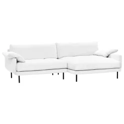 Interface Bebé soffa m/ chaise longue, höger, vit Jagger 1 - svart metall