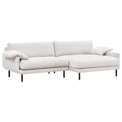 Interface Bebé soffa m/ chaise longue, höger, beige Muru 472 - svart metal