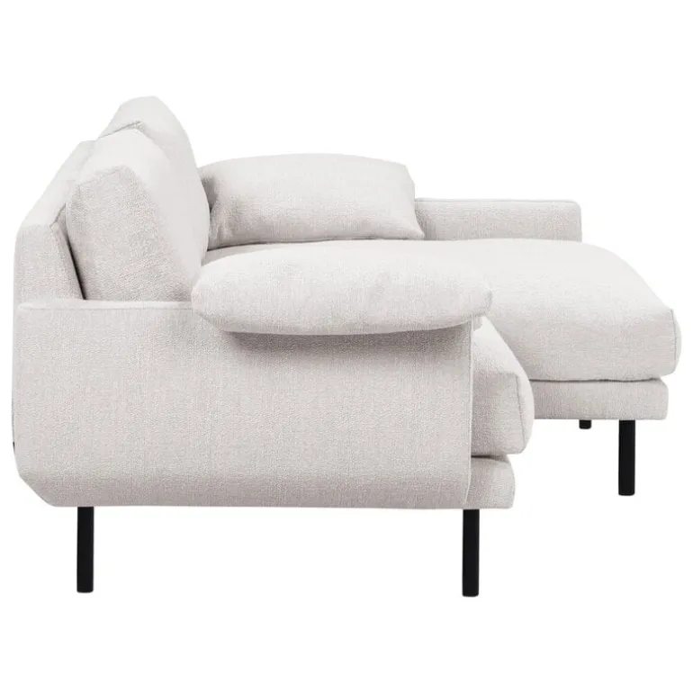 Interface Bebé soffa m/ chaise longue, höger, beige Muru 472 - svart metal
