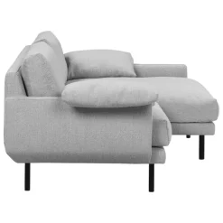 Interface Bebé soffa m/ chaise longue, höger, grå Muru 470 - svart metall