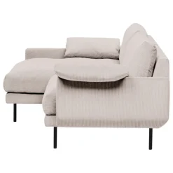 Interface Bebé soffa m/ chaise longue, vänster, beige Jagger 3 - svart met