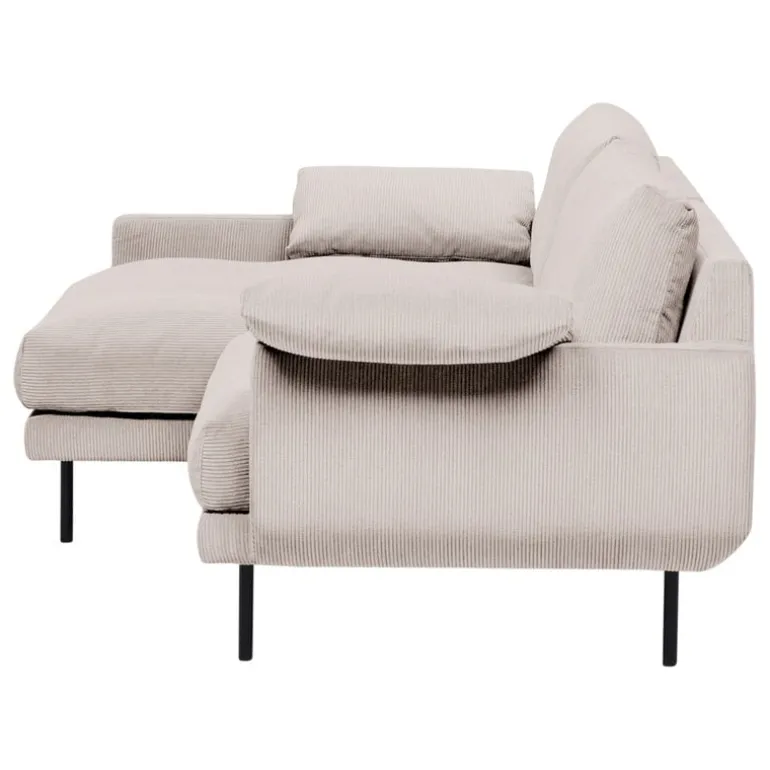 Interface Bebé soffa m/ chaise longue, vänster, beige Jagger 3 - svart met