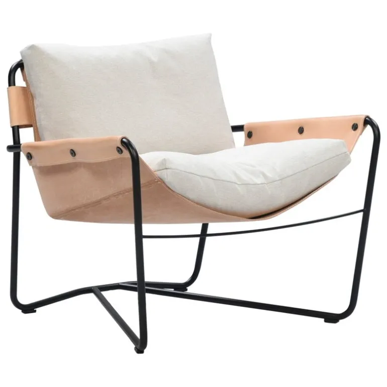 Interface Bug fåtölj, låg, naturligt läder Harness - Story 102